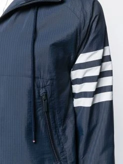 Thom Browne 4-Bar ripstop zip-up hoodie