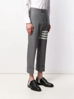 Discount π Thom Browne 4 Bar plain weave suiting trousers cropped pants of men π₯° 9 Thom Browne 4-Bar plain weave suiting trousers