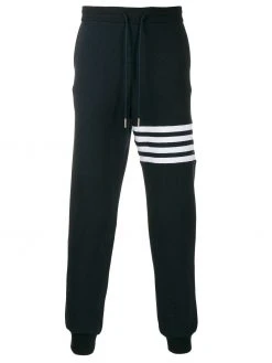 Thom Browne 4-Bar waffle stitch track pants