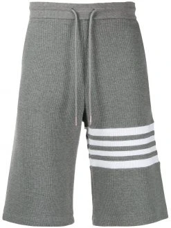 Thom Browne 4-Bar waffle stitch track shorts