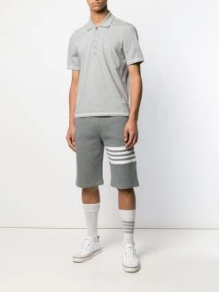 Thom Browne 4-Bar waffle stitch track shorts