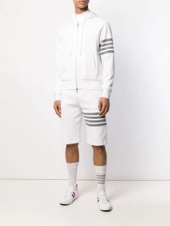 Thom Browne 4-Bar waffle stitch track shorts