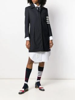 Thom Browne 4-Bar plain weave suiting overcoat