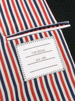 Thom Browne seersucker wool overcoat