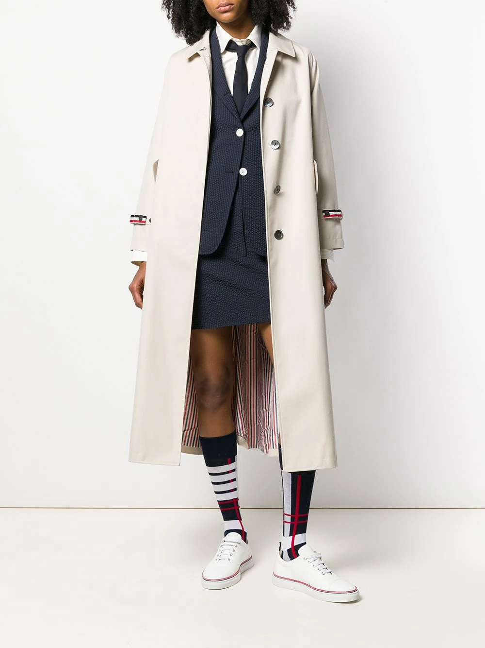 Coupon π― Thom Browne Raglan sleeve waterproof trench overcoat trench coats & raincoats of women β 2 Thom Browne raglan-sleeve waterproof trench overcoat