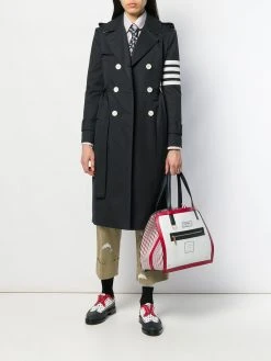 Thom Browne 4-Bar waterproof trench coat