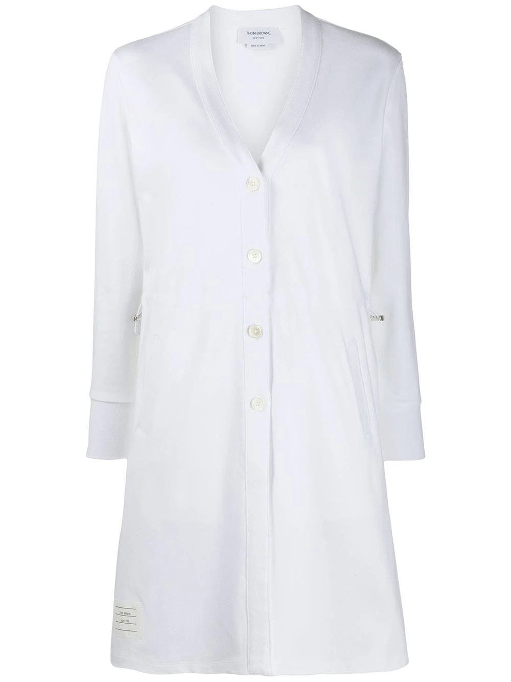 Promo βοΈ Thom Browne Interlock drawcord waist v neck cardigan cardi-coats of women π 1 Thom Browne interlock drawcord waist v-neck cardigan