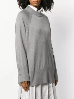 Thom Browne 4-Bar exaggerated sleeve jumper