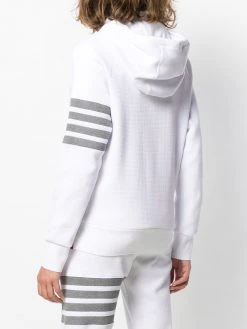 Thom Browne 4-Bar waffle stitch zip-up hoodie