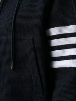Thom Browne 4-Bar waffle stitch zip-up hoodie