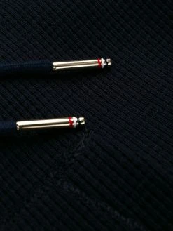 Thom Browne 4-Bar waffle stitch zip-up hoodie