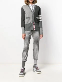 Thom Browne Funmix 4-Bar v-neck cardigan