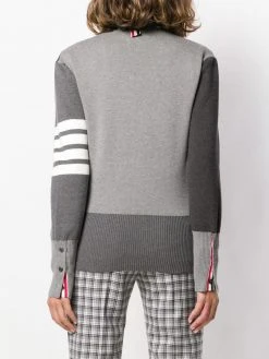 Thom Browne Funmix 4-Bar v-neck cardigan