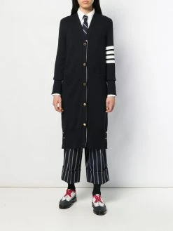 Thom Browne 4-Bar v-neck long cardigan