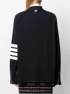 Thom Browne 4-bar raglan sleeved V-neck cardigan