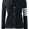 Thom Browne 4-Bar mesh stitch v-neck cardigan