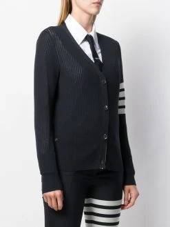 Budget π Thom Browne 4 Bar mesh stitch v neck cardigan cardigans of women βοΈ 9 Thom Browne 4-Bar mesh stitch v-neck cardigan