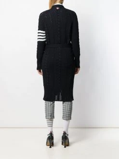 Thom Browne 4-Bar stripe cardi-coat