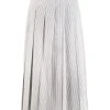 Thom Browne seersucker long pleated skirt