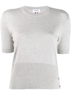 Thom Browne relaxed-fit RWB-stripe knitted top