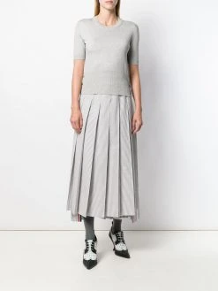 Thom Browne relaxed-fit RWB-stripe knitted top