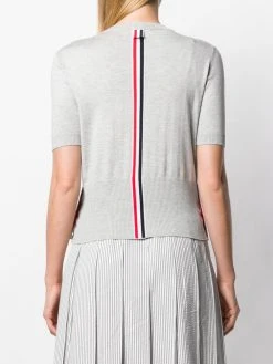 Thom Browne relaxed-fit RWB-stripe knitted top