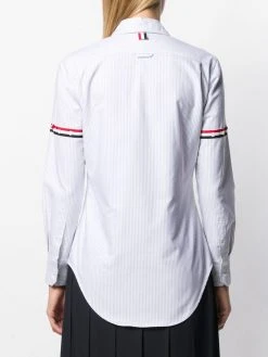 Thom Browne vertical-stripe RWB-detail shirt