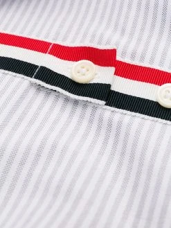 Thom Browne vertical-stripe RWB-detail shirt
