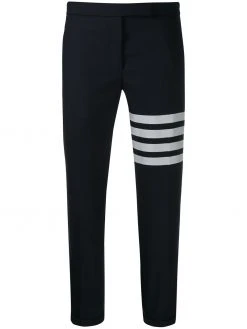 Thom Browne plain weave 4-Bar skinny trousers