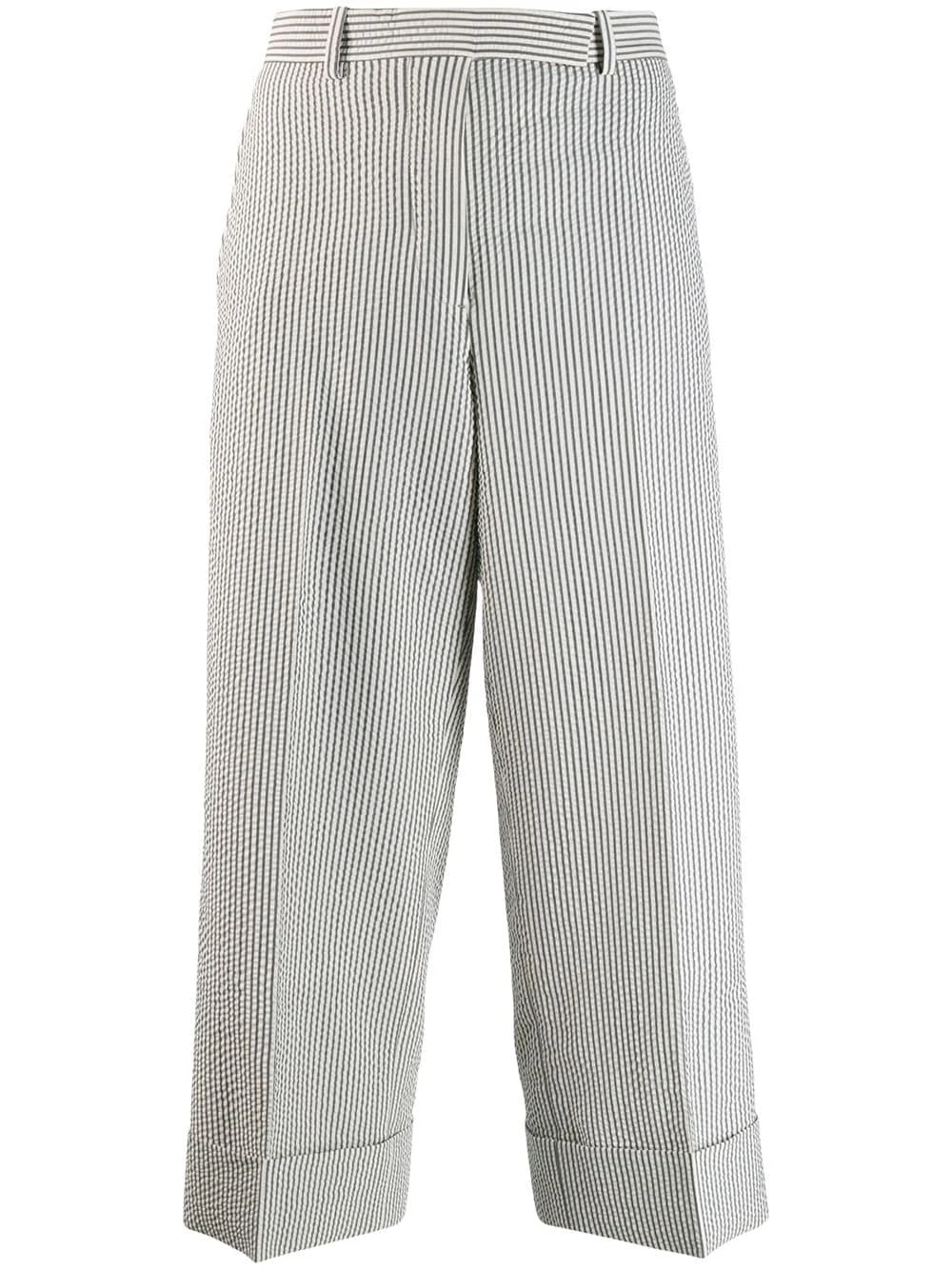 Brand new π Thom Browne Button fly striped sack trousers cropped pants of women π 1 Thom Browne button fly striped sack trousers