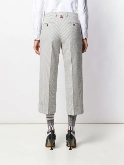 Brand new π Thom Browne Button fly striped sack trousers cropped pants of women π 8 Thom Browne button fly striped sack trousers