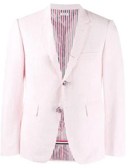 Thom Browne seersucker striped sport blazer