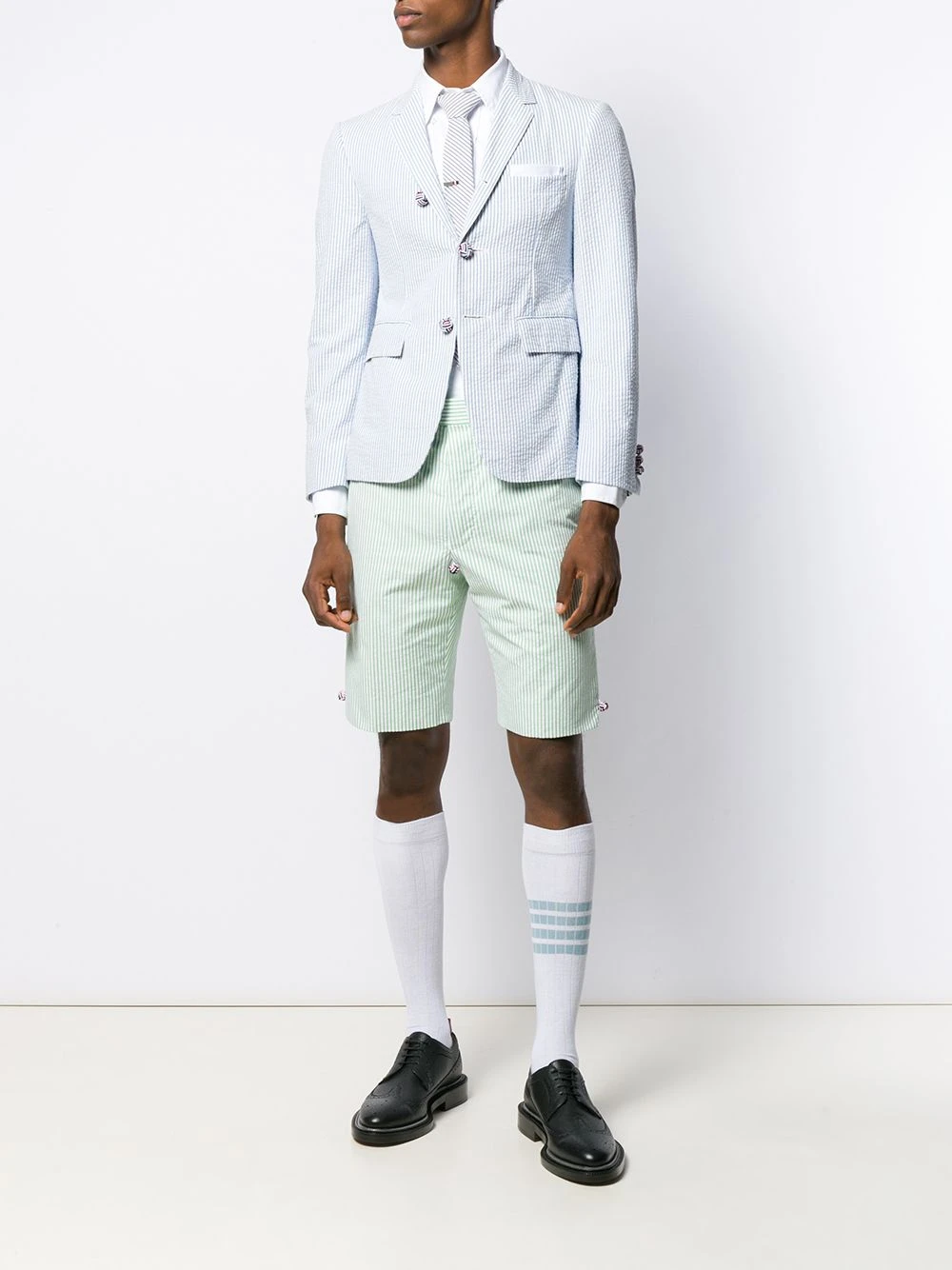 Outlet π Thom Browne Seersucker striped sport blazer blazers of men β 2 Thom Browne seersucker striped sport blazer