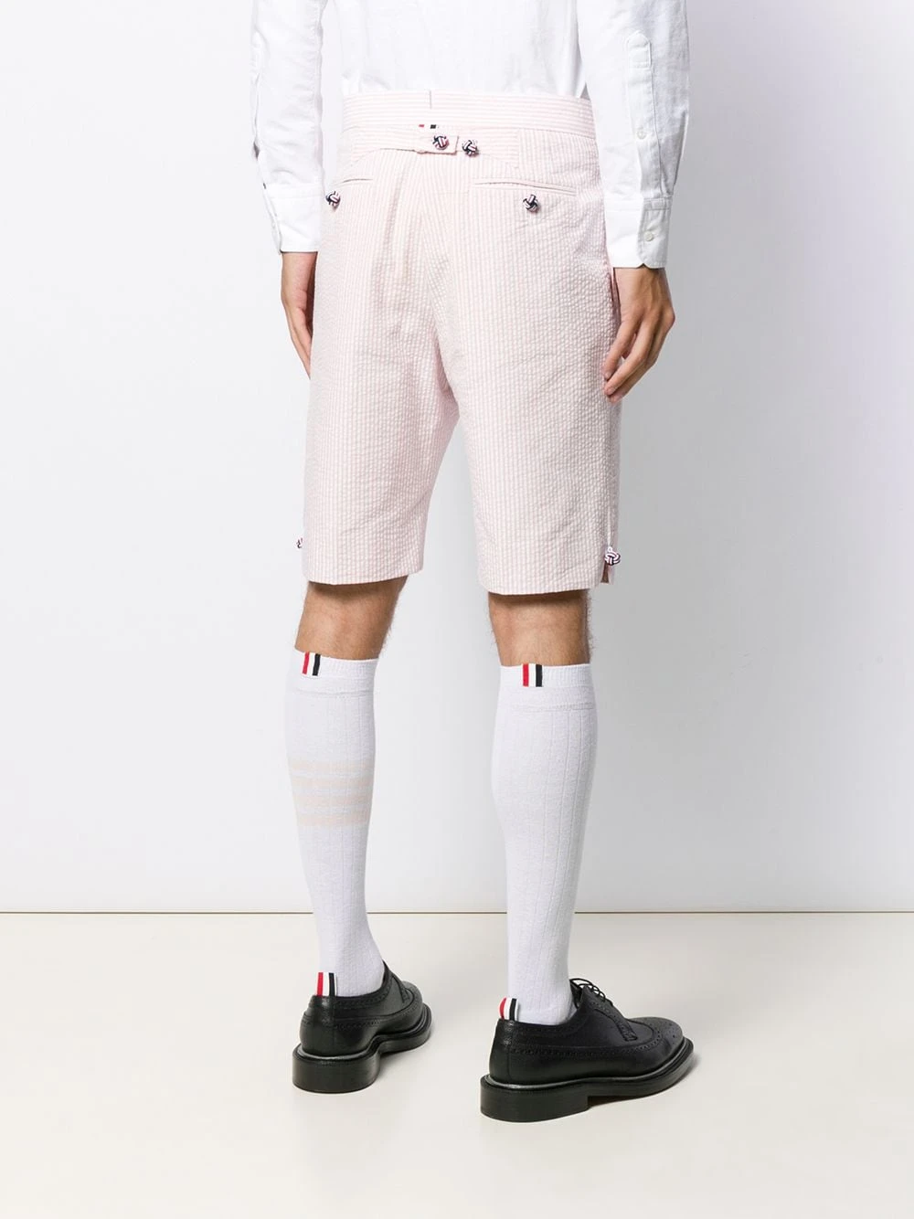 Hot Sale ⭐ Thom Browne Seersucker striped shorts tailored shorts of men ✨ 4 Thom Browne seersucker striped shorts