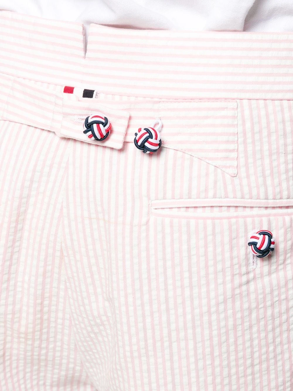 Hot Sale ⭐ Thom Browne Seersucker striped shorts tailored shorts of men ✨ 5 Thom Browne seersucker striped shorts