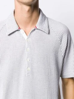 Thom Browne seersucker raglan sleeve polo shirt