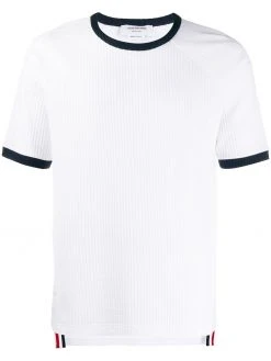 Thom Browne seersucker short-sleeve ringer T-shirt