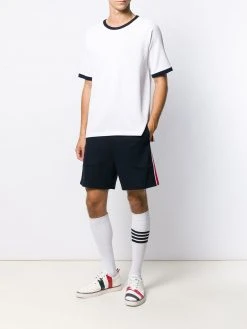 Thom Browne seersucker short-sleeve ringer T-shirt