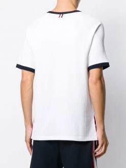 Thom Browne seersucker short-sleeve ringer T-shirt