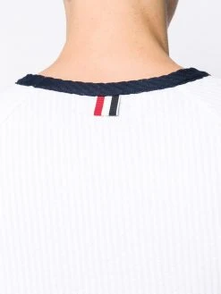 Thom Browne seersucker short-sleeve ringer T-shirt