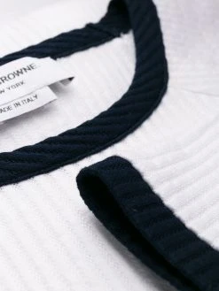 Thom Browne seersucker short-sleeve ringer T-shirt