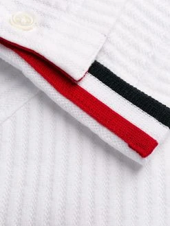 Thom Browne seersucker short-sleeve ringer T-shirt