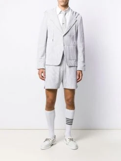Thom Browne seersucker striped hooded blazer