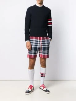 Thom Browne 4-Bar saddle sleeve sweater