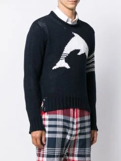 Thom Browne dolphin intarsia 4-Bar jumper