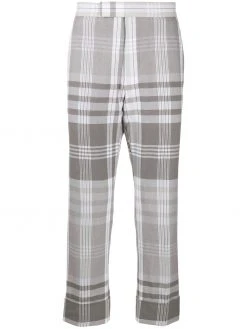 Thom Browne large plaid Madras-print trousers
