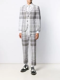 Thom Browne large plaid Madras-print trousers