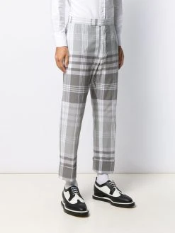 Thom Browne large plaid Madras-print trousers