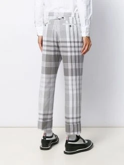 Thom Browne large plaid Madras-print trousers