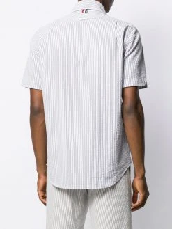 Brand new ✔️ Thom Browne Striped short sleeved seersucker shirt shirts of men ⭐ 10 Thom Browne striped short-sleeved seersucker shirt